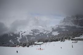 Eine der Skipisten