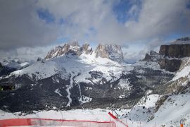 Eine der Skipisten im Fassatal
